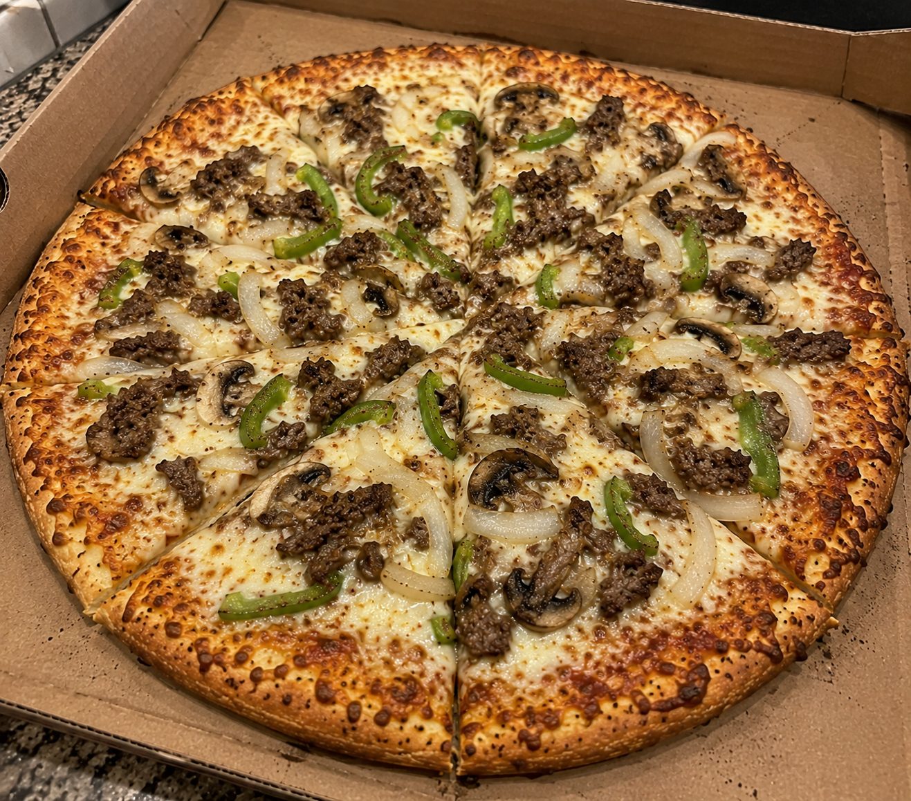 Philly Cheese Steak Pizza.