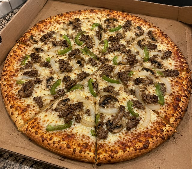 Philly Cheese Steak Pizza.