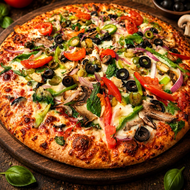 Super Veggie Pizza.